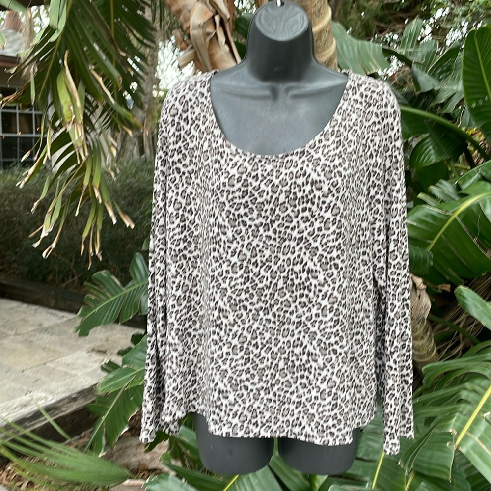 Ralph Lauren leopard print long sleeve top
